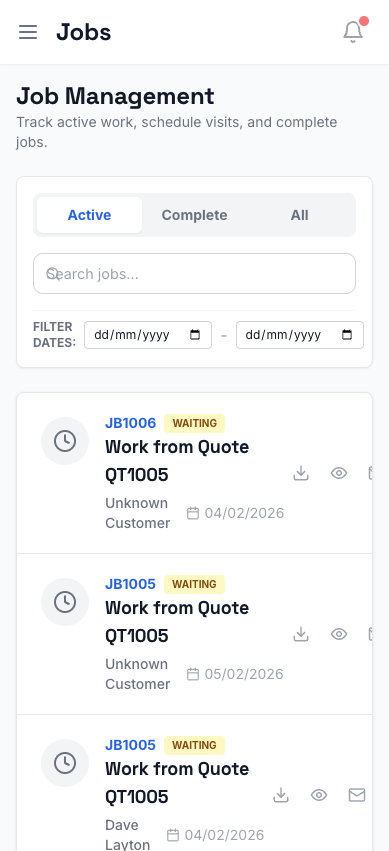 Jobs on iPhone